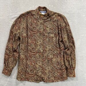 Vintage Pendleton Shirt Women 6 Button Western Paisley‎ Rodeo Southwester Artsy